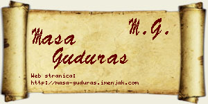 Maša Guduraš vizit kartica